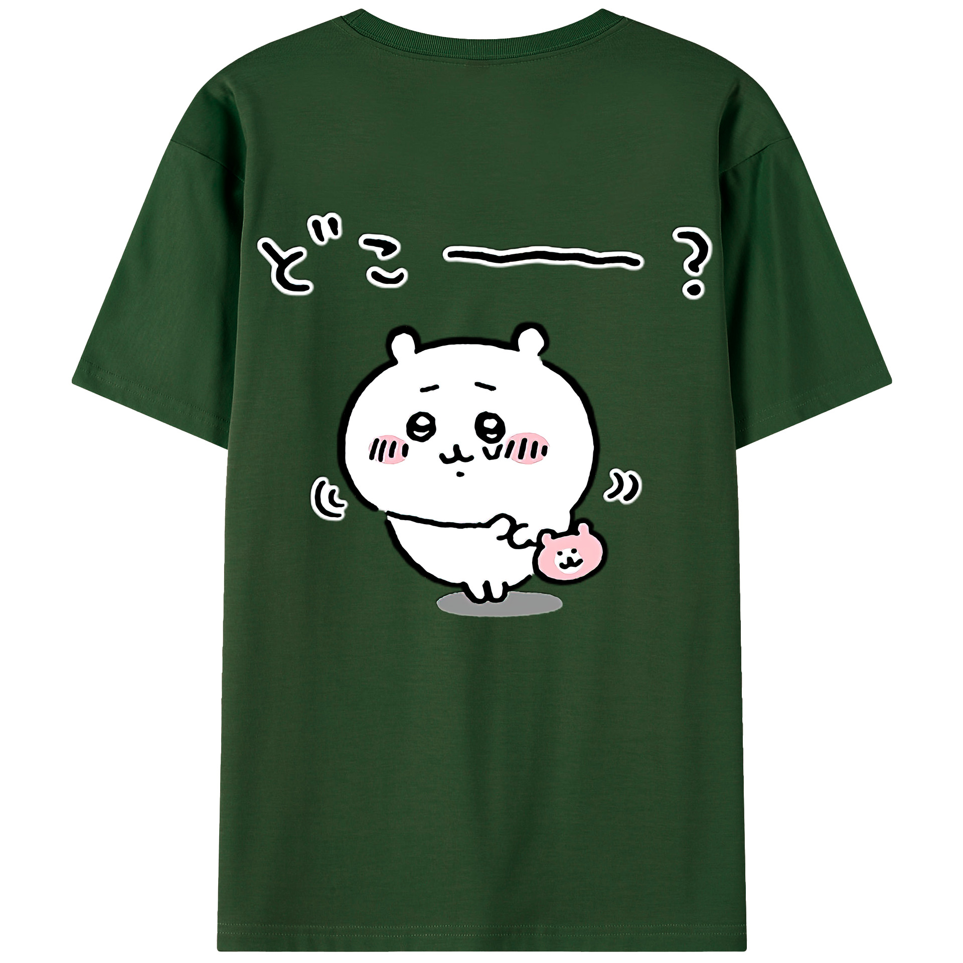 （画像用） ちいかわ ちいかわ Chii-kawa chiikawa 綿100％半袖Tシャツ（背面プリント）